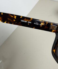Off-White c/o Virgil Abloh Chester OERI149 1007 Matte Black Square Sunglasses with Clip-On Tortoiseshell Frame Set - Image 7