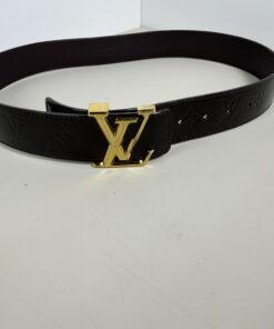Louis Vuitton Amarante Monogram Vernis LV Initiales 40mm Belt Gold Buckle Size 85/34