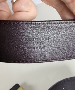 Louis Vuitton Amarante Monogram Vernis LV Initiales 40mm Belt Gold Buckle Size 85/34 - Image 6