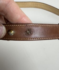 Gucci Vintage Brown Leather Horsebit Buckle Waist Belt Gold-Tone Hardware Size 70/28 - Image 5