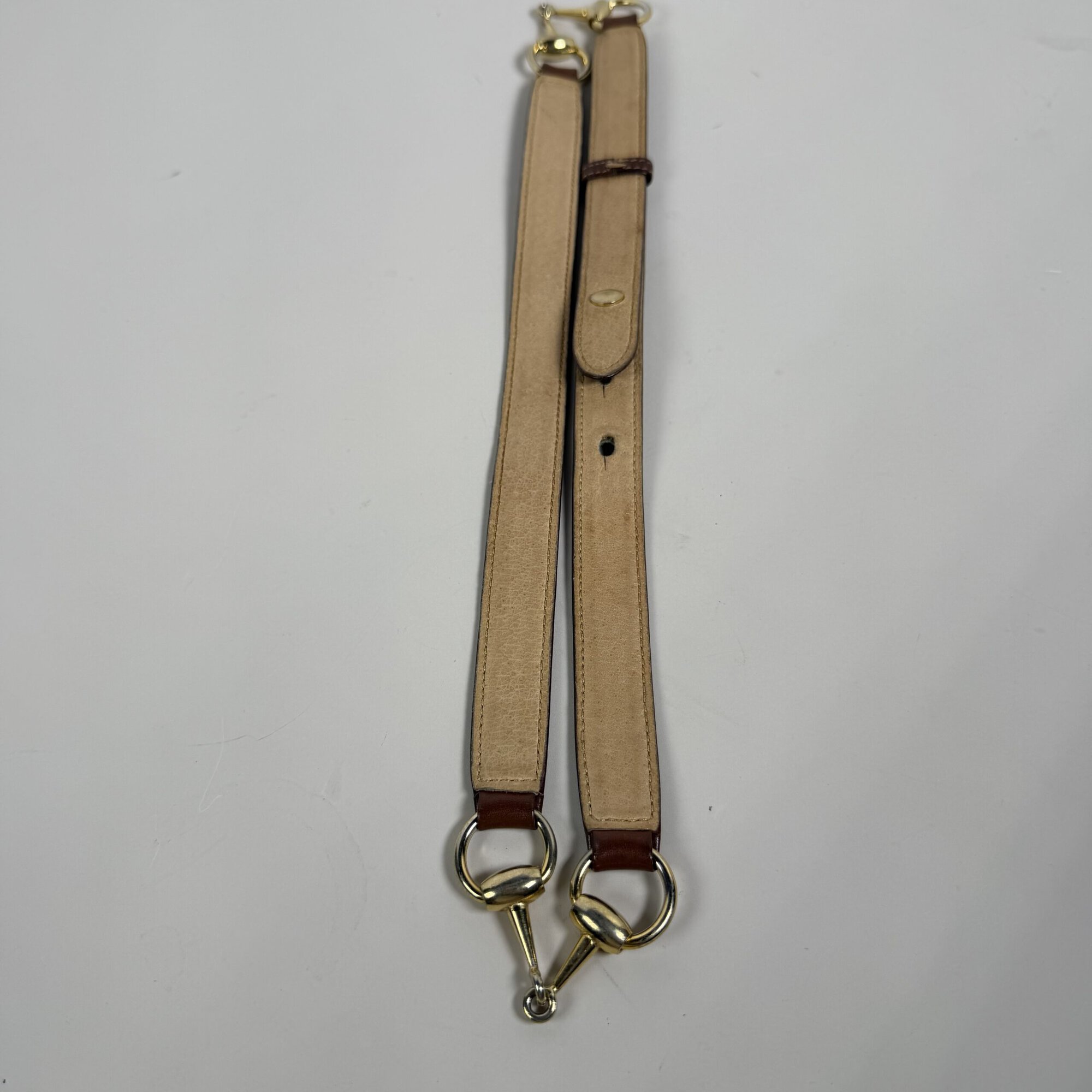 Gucci Vintage Brown Leather Horsebit Buckle Waist Belt Gold-Tone Hardware Size 70/28 - Image 4