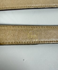 Gucci Vintage Brown Leather Horsebit Buckle Waist Belt Gold-Tone Hardware Size 70/28 - Image 3