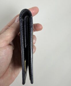 Fendi Vintage Pequin Stripe Coated Canvas Bi-Fold Wallet with Leather Trim and FF Logo Emblem - Image 3