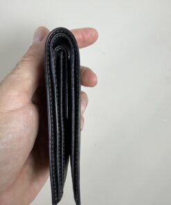 Fendi Vintage Pequin Stripe Coated Canvas Bi-Fold Wallet with Leather Trim and FF Logo Emblem - Image 4