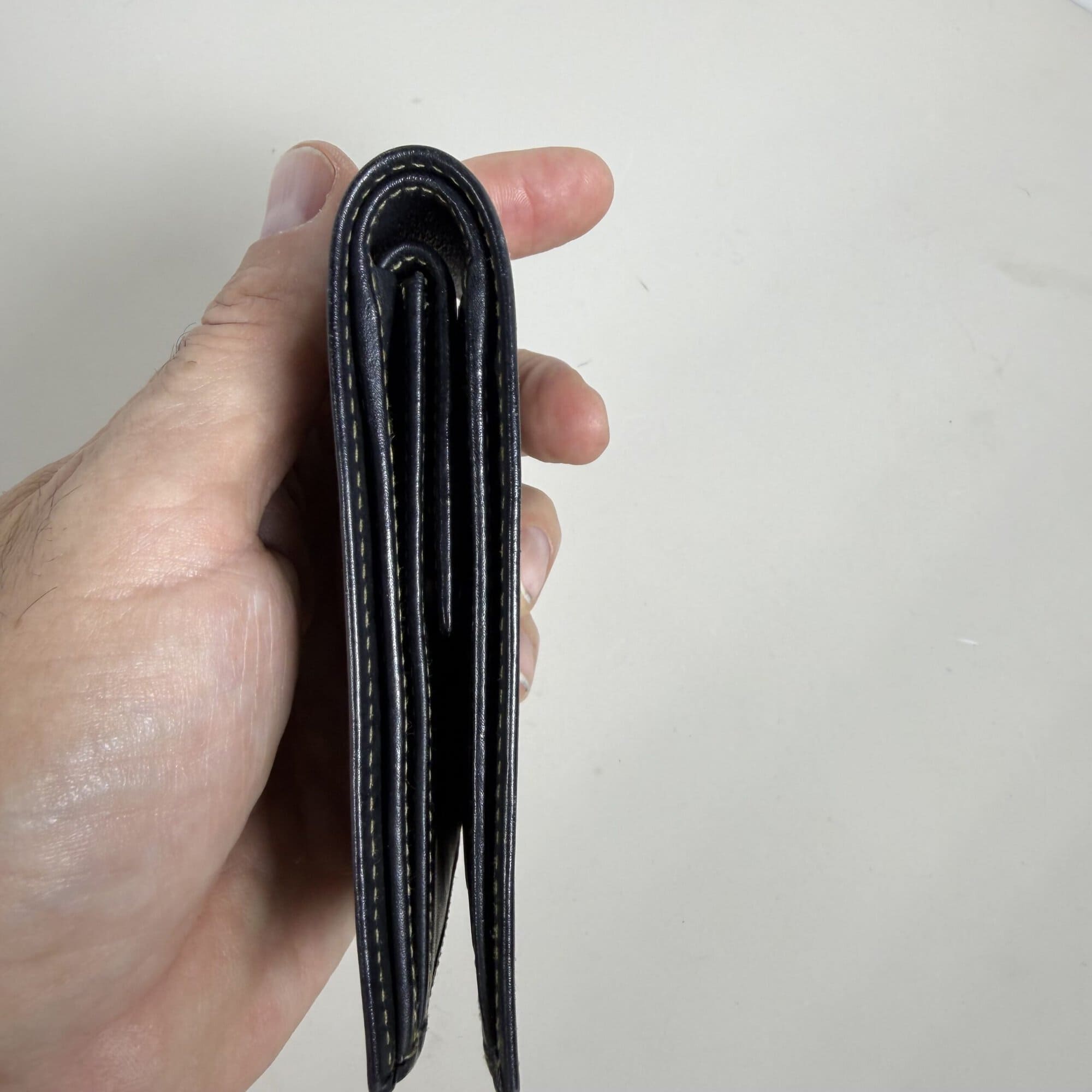 Fendi Vintage Pequin Stripe Coated Canvas Bi-Fold Wallet with Leather Trim and FF Logo Emblem - Image 4