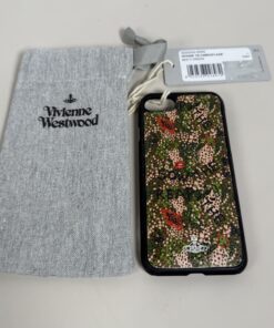 Vivienne Westwood Vintage Multi Green Pink Camouflage Leather iPhone 7 / 8 Protective Case with Original Dust Bag Set