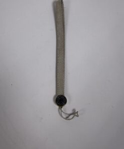 Hermes Vintage Grooming / Key Ring Clou de Selle Silver Tone Logo Woven Cord Strap Charm