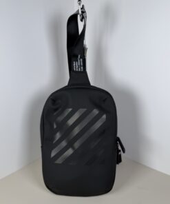 L/AB c/o Off-White Diagonal Stripe Sling Crossbody Bag – Matte Black