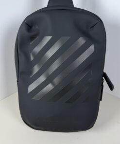 NWT L/AB c/o Off-White Diagonal Stripe Sling Crossbody Bag – Matte Black