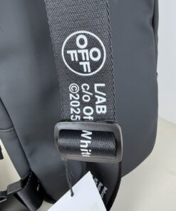 L/AB c/o Off-White Diagonal Stripe Sling Crossbody Bag – Matte Black NTW - Image 4