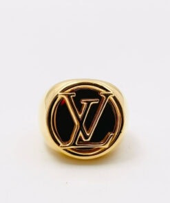 Louis Vuitton Gold Metal Bague Louise Ring M64285 M64285 Size M 6.5-7 approx