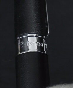 Vivienne Westwood Black Faux Leather Silver Orb Ballpoint Pen - Image 5