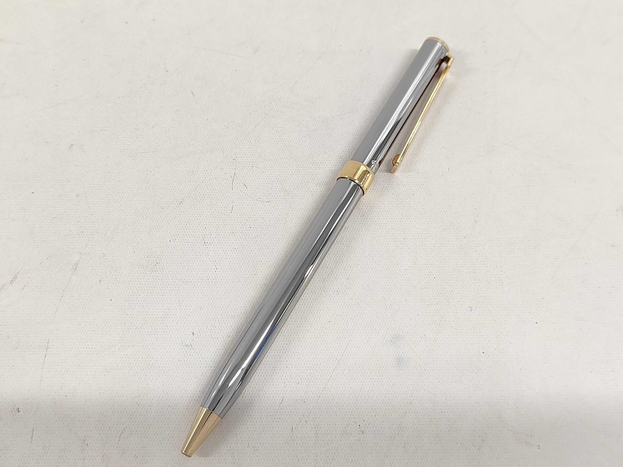 Tiffany & Co. Silver Gold T-Clip Ballpoint Pen