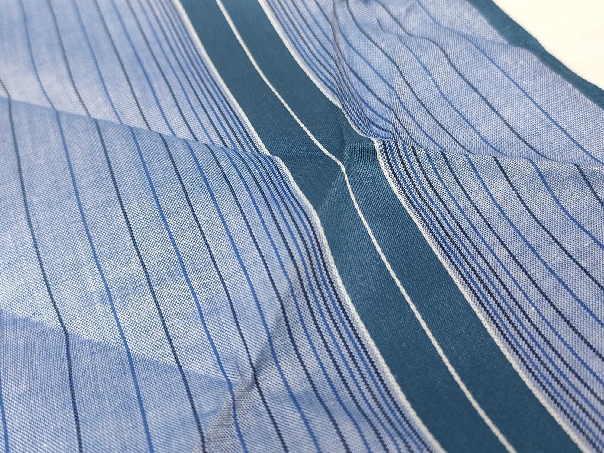 Paolo Gucci Blue Checked Cotton Handkerchief Scarf - Image 10