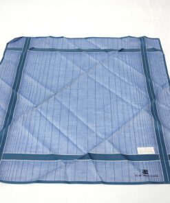 Paolo Gucci Blue Checked Cotton Handkerchief Scarf