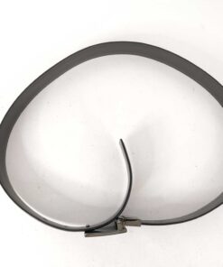 Gucci Black Smooth Leather Silver Box Plaque Logo Reversible Belt size 80-32 - Image 3