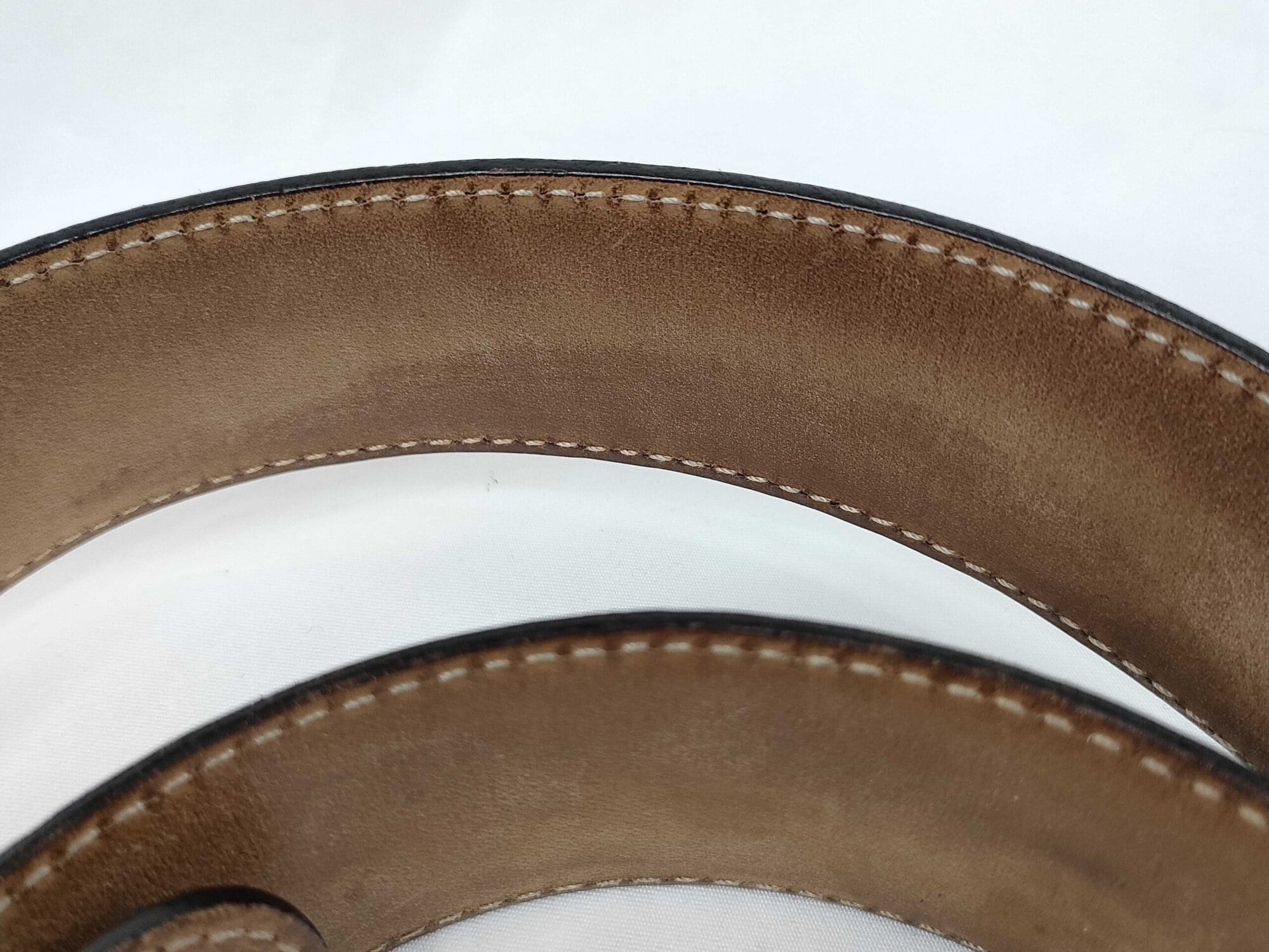 Gucci Black Guccissima Leather Gold Interlocking G Icon Belt size 80-32 - Image 9