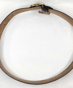 Gucci Black Guccissima Leather Gold Interlocking G Icon Belt size 80-32 - Image 3