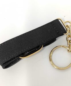 Salvatore Ferragamo Black Vara Bow Grossgrain Keyring Charm - Image 2