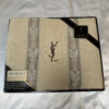 Yves Saint Laurent Beige Chevron Cotton Flat Sheet