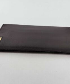Burberry Black Grained Leather Gold Plate Long Flap Wallet - Image 7