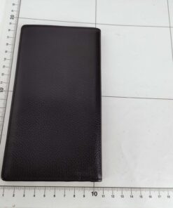Alternative view of Burberry Black Grained Leather Gold Plate Long Flap Wallet