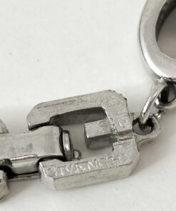 Vintage Givenchy Silver Tone G Logo Oval Link Bracelet - Image 3