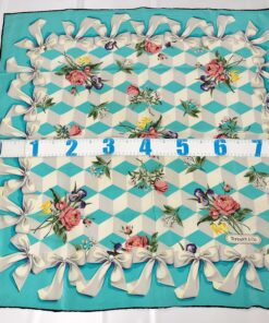 Tiffany & Co. Floral Ribbon 3D Cube Silk Square Scarf, additional view 3