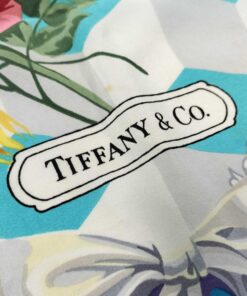Tiffany & Co. Floral Ribbon 3D Cube Silk Square Scarf, additional view 6