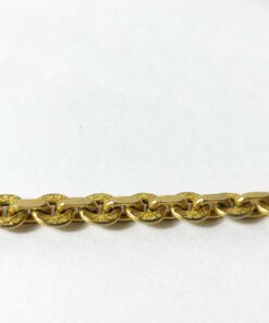 Vintage Yves Saint Laurent Gold Tone Hammered Round Cutout YSL Logo Pendant Necklace - Image 8