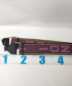 Fendi Strap You shoulder strap laid folded alongside a centimeter ruler measuring approximately 54 centimeters.