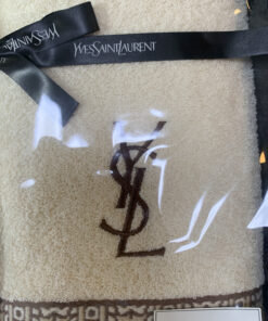 Yves Saint Laurent Embroidered Monogram 2-Piece Guest Towel Set in Box, additional view 4