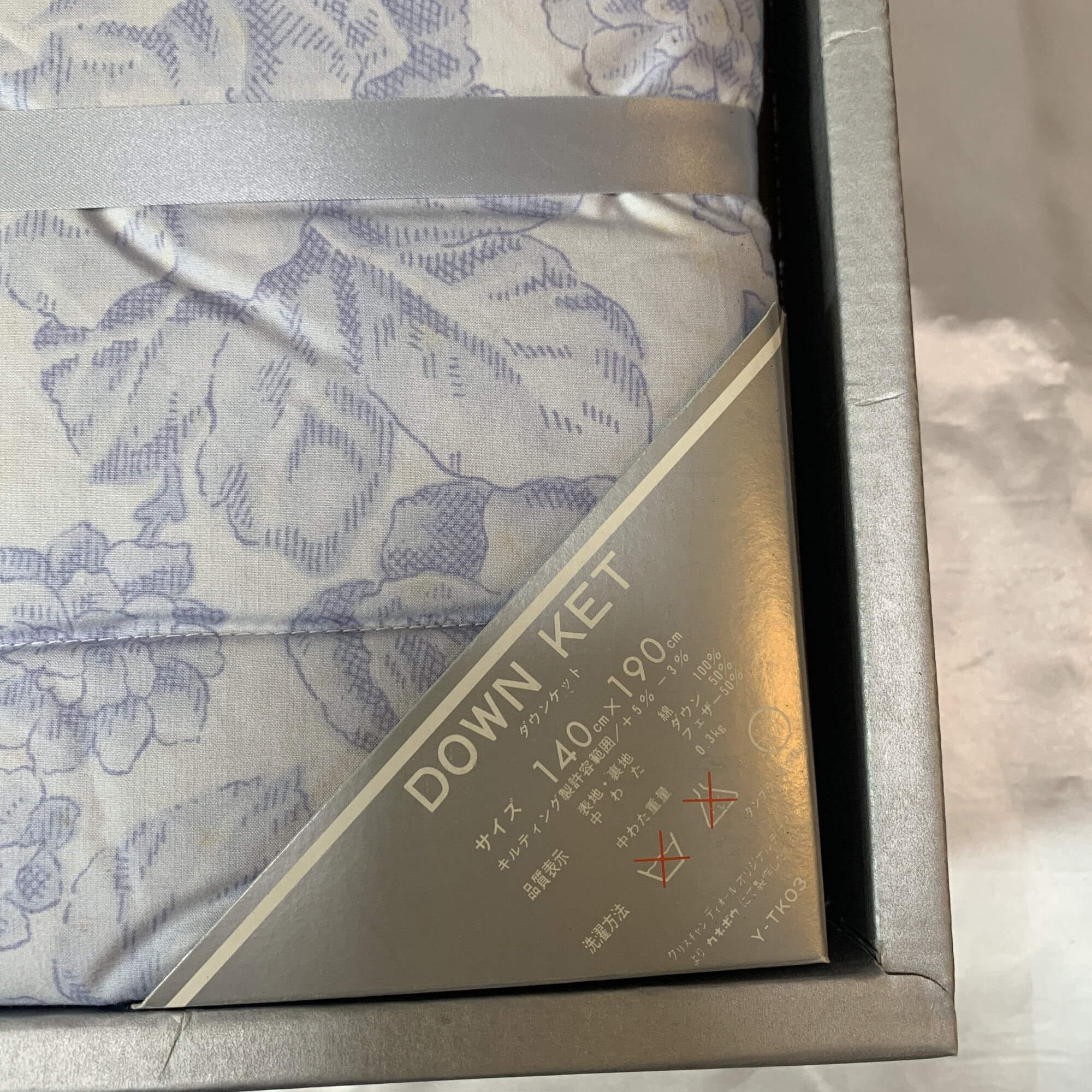 Christian Dior Blue Floral Down Ket Light Comforter Blanket, additional view 5