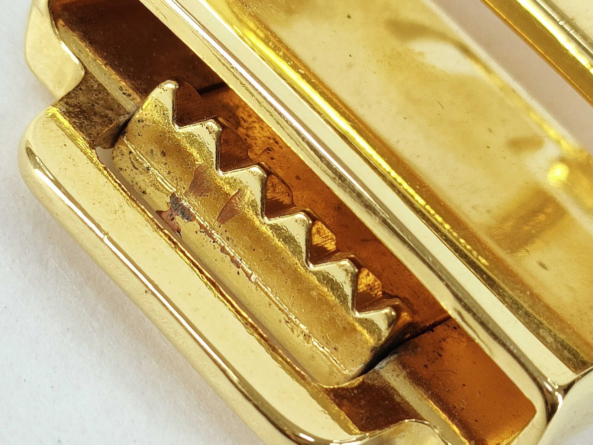 Fendi Gold-Tone Interlocking FF Logo Clamp Belt Buckle, additional view 7