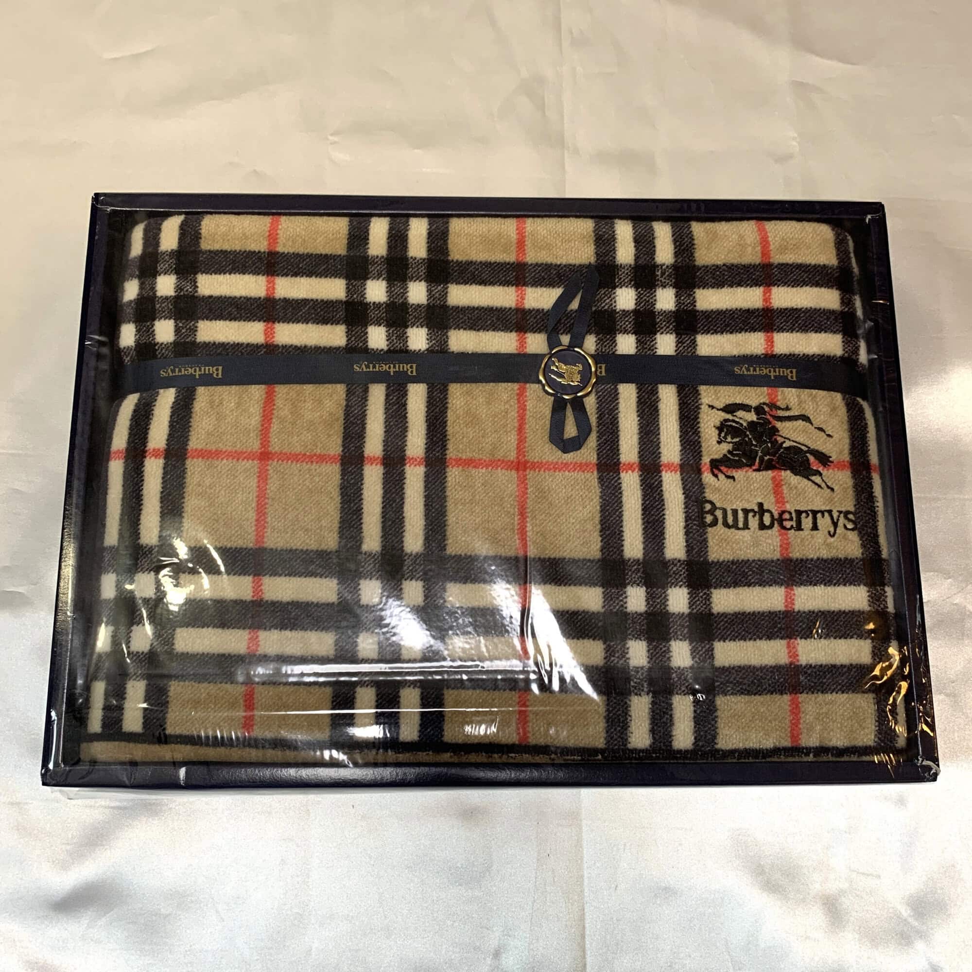 Burberrys Nova Check Embroidered Bath Towel in Box
