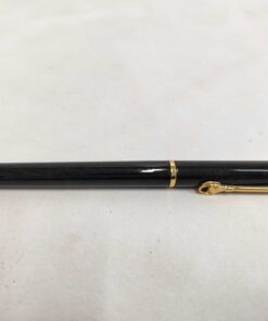 Gucci Interlocking G Slim Fountain Pen Black Gold-Tone