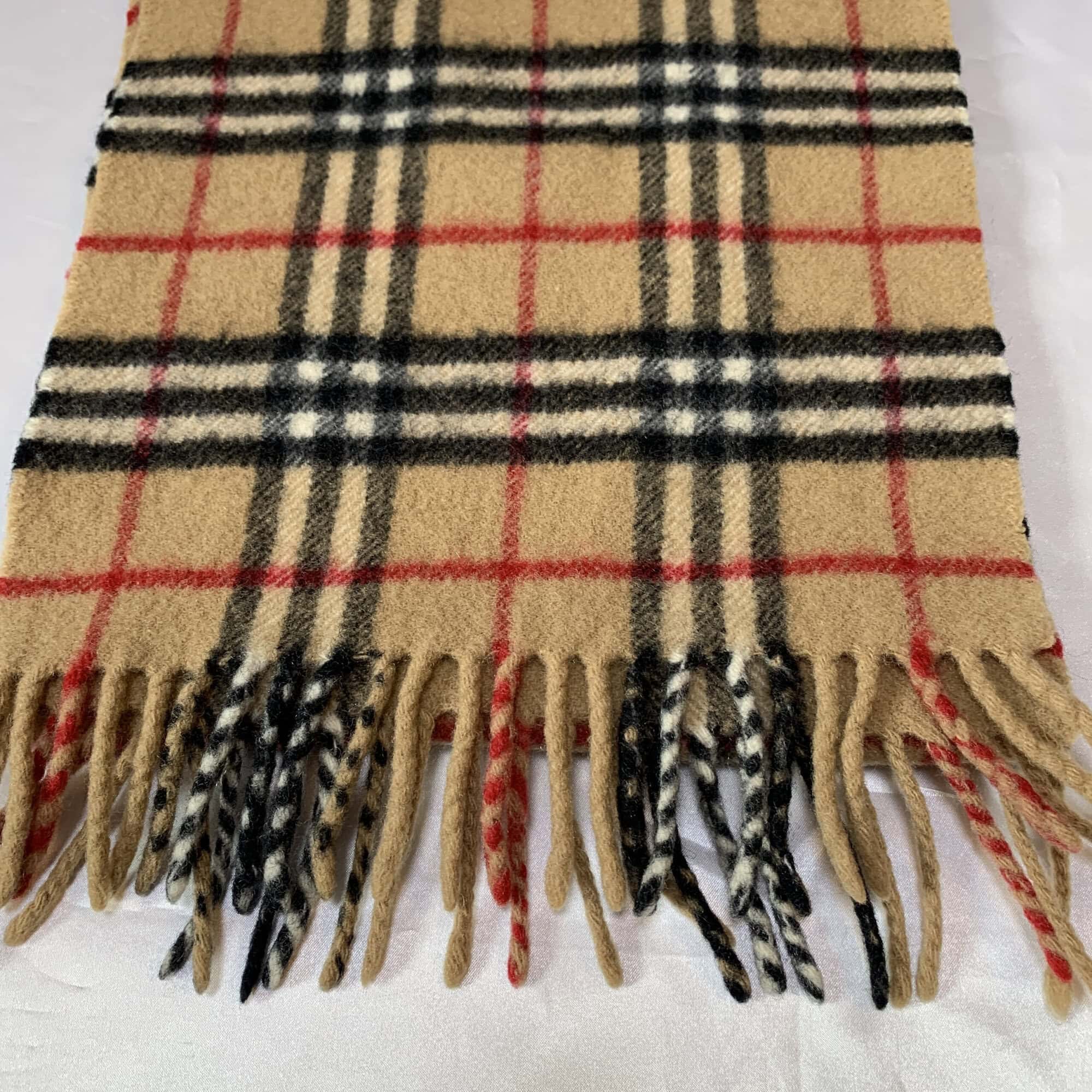 Burberrys Nova Check Lambswool Fringed Scarf, additional view 4