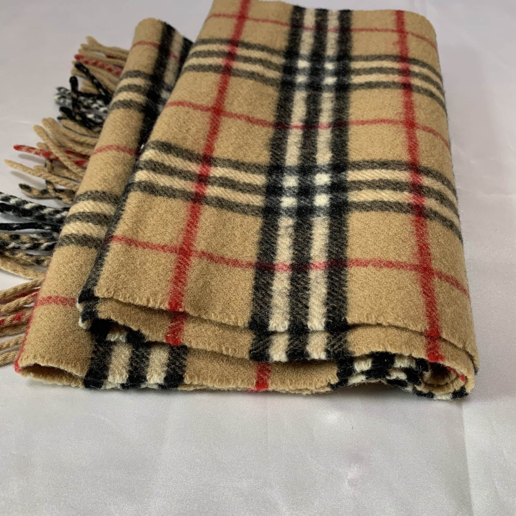 Burberrys Nova Check Lambswool Fringed Scarf, additional view 3