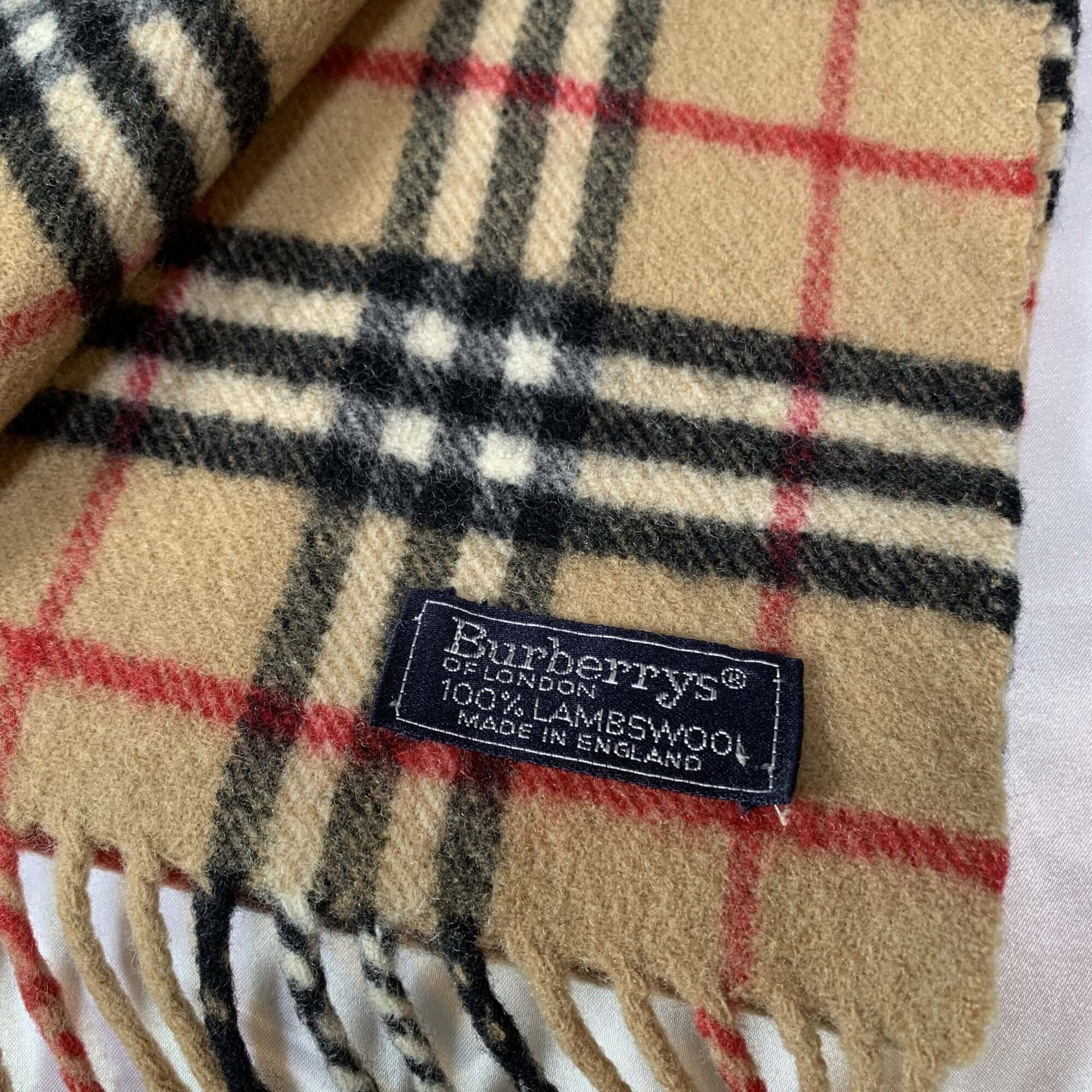 Burberrys Nova Check Lambswool Fringed Scarf, additional view 5