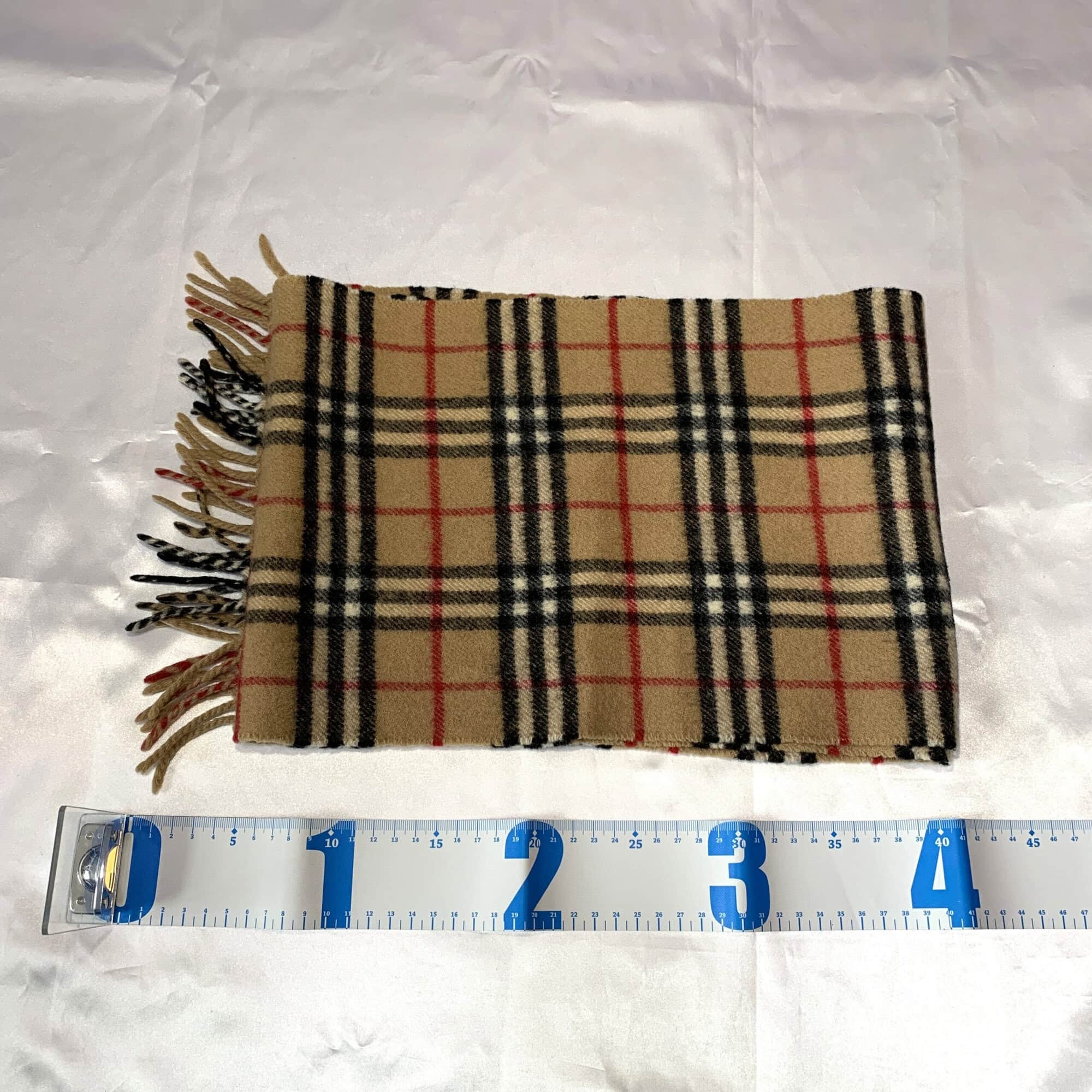 Burberrys Nova Check Lambswool Fringed Scarf, additional view 2