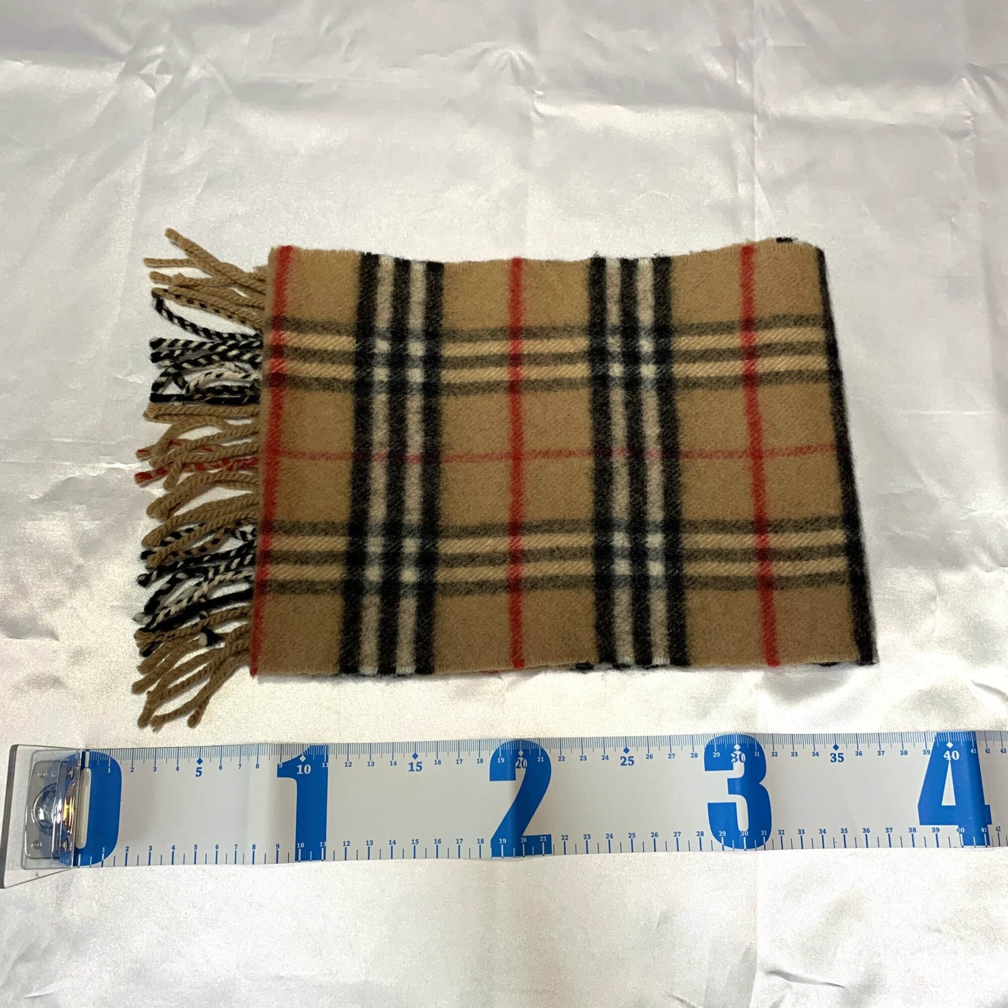 Burberrys of London Classic Camel Nova Check 100% Lambswool Scarf, additional view 2