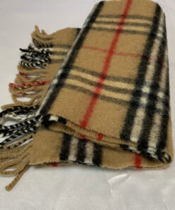 Burberrys of London Classic Camel Nova Check 100% Lambswool Scarf, additional view 3