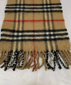 Burberrys of London Classic Camel Nova Check 100% Lambswool Scarf, additional view 4