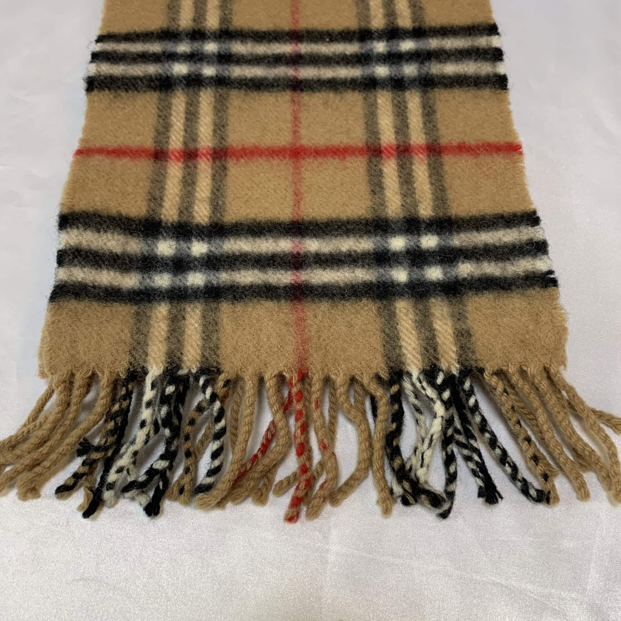Burberrys of London Classic Camel Nova Check 100% Lambswool Scarf, additional view 4