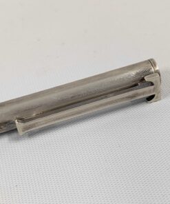 Close-up of the cap and architectural T-shaped pocket clip on the Tiffany & Co. sterling silver pen.
