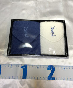 Yves Saint Laurent Two-Tone Embroidered Towel Set in Box, additional view 2