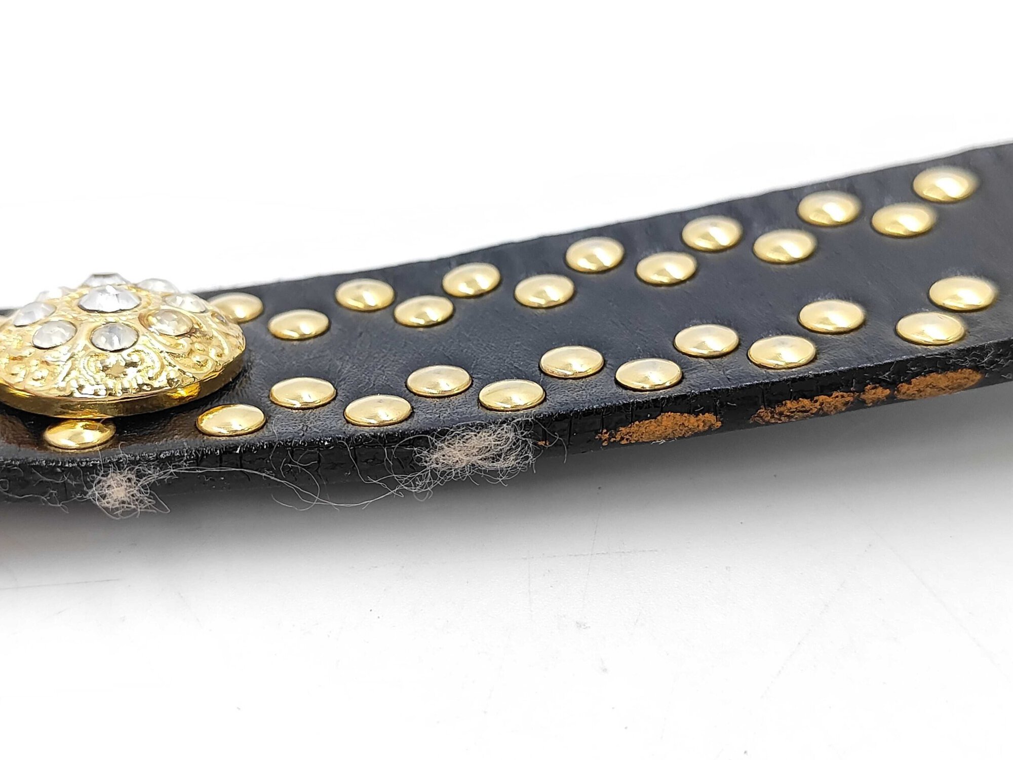 Gianni Versace Medusa Crystal Studded Leather Belt, additional view 5