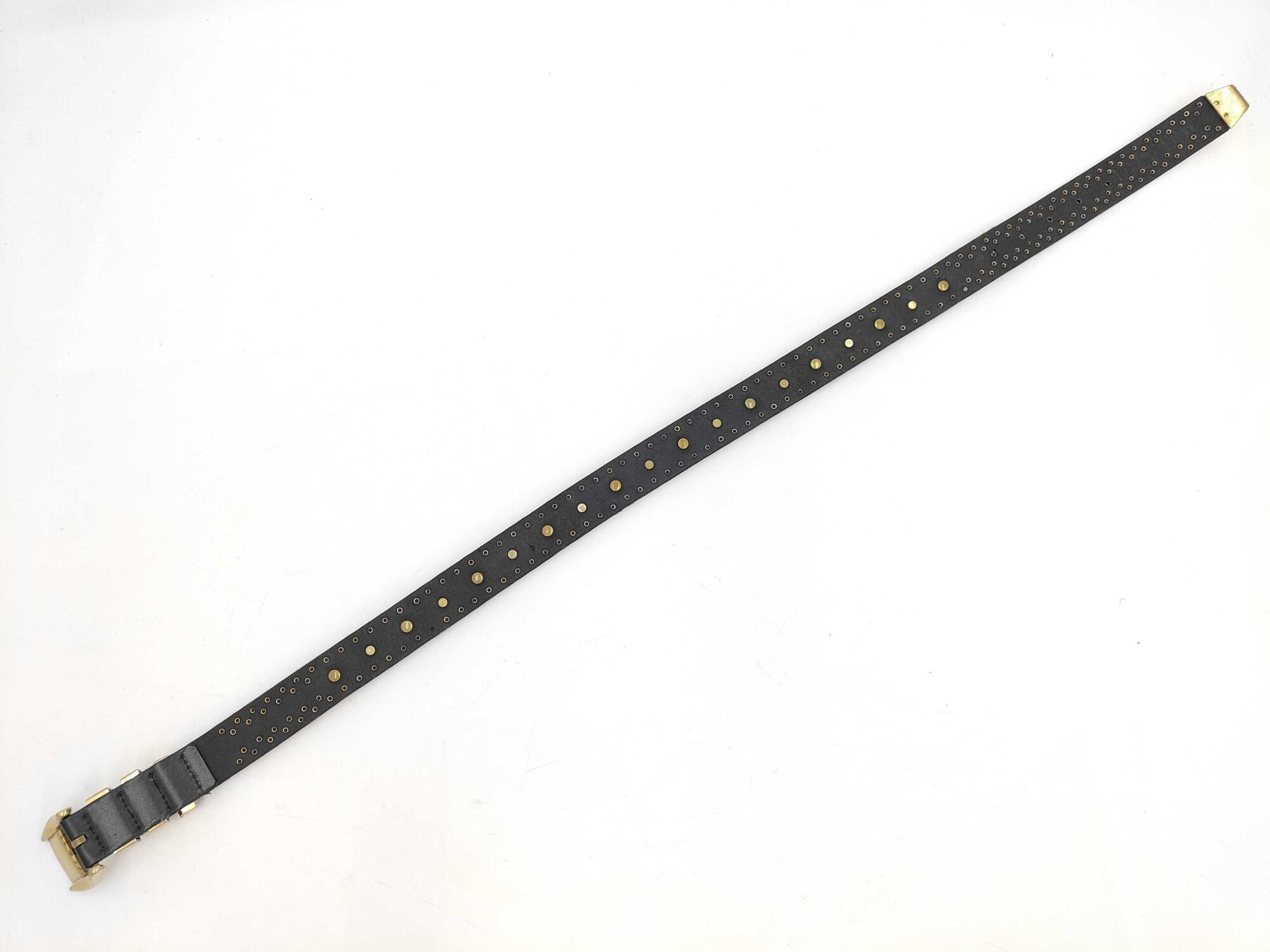 Gianni Versace Medusa Crystal Studded Leather Belt, additional view 4