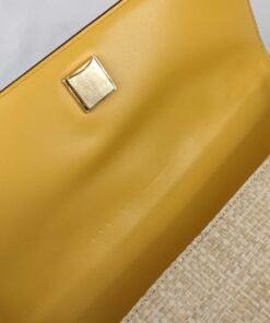 Tory Burch Limited Edition Printed Straw Fleming Convertible Shoulder Bag - Image 8
