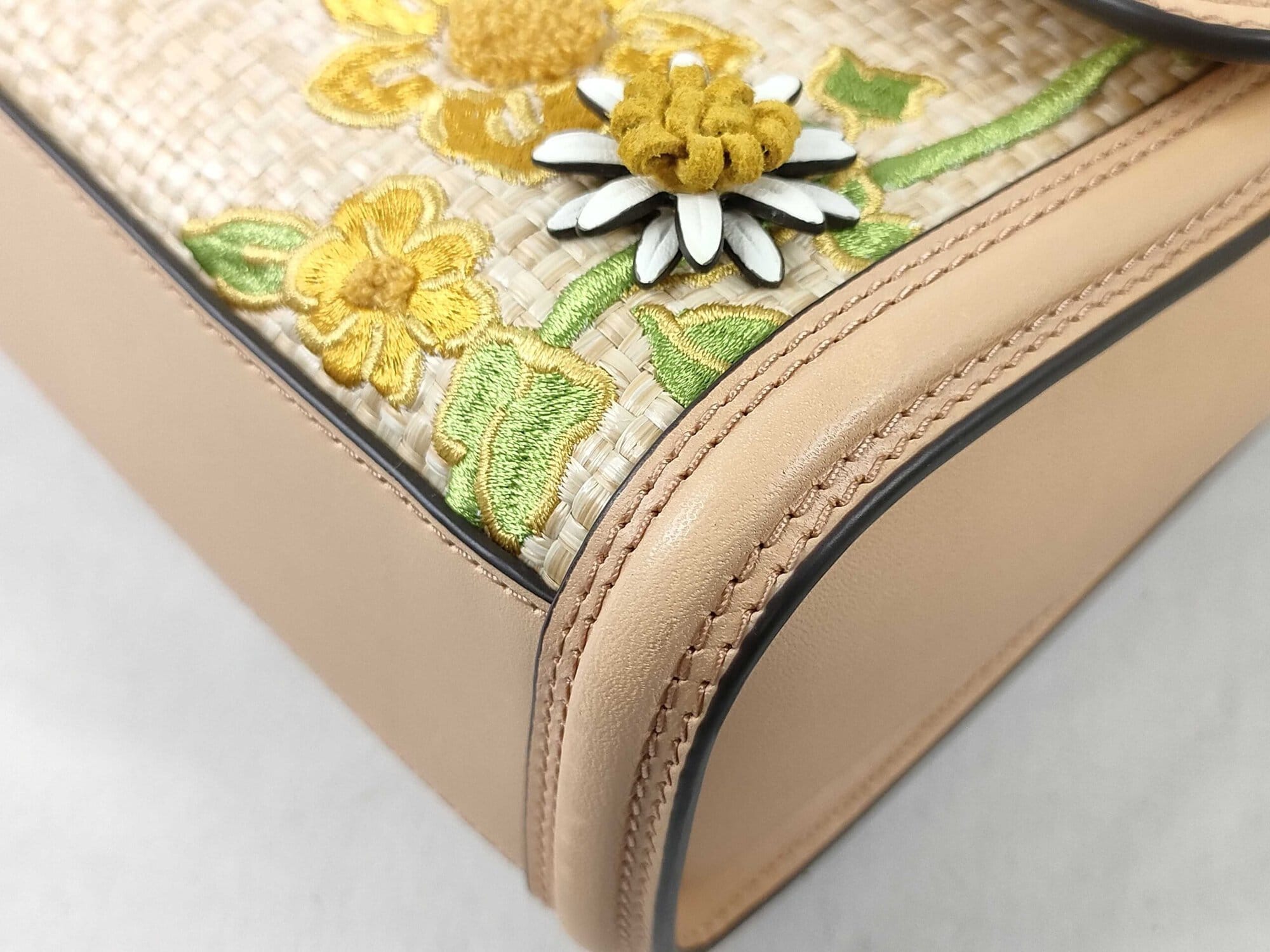 Tory Burch Limited Edition Printed Straw Fleming Convertible Shoulder Bag image 6